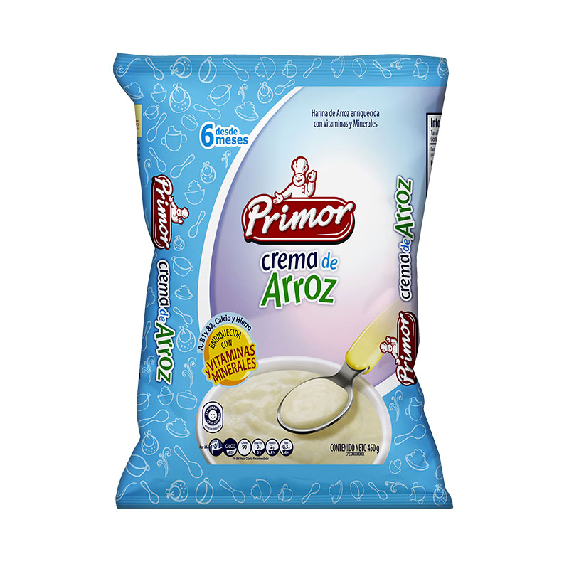 PRIMOR CREMA ARROZ BOLSA ENRIQ 450Gx24UN