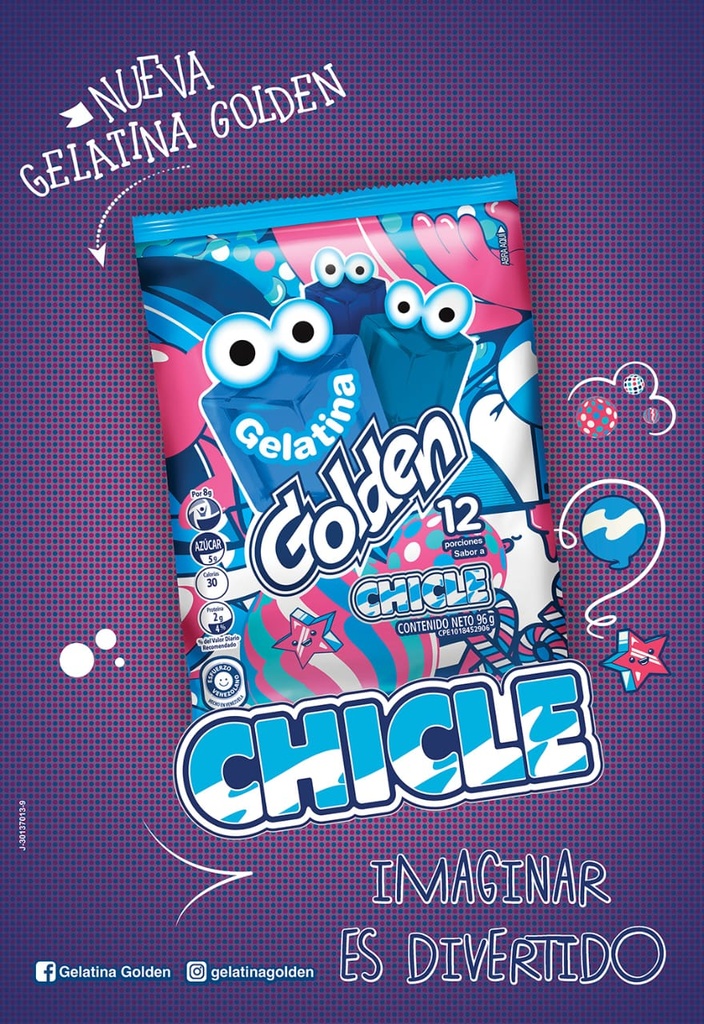GOLDEN GELATINA CHICLE 96Gx10UN