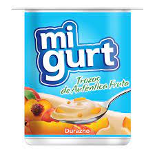 [Y002] YOGURT FRUTA DURAZNO MIGURT 125GX24UND