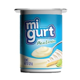 [Y074] YOGURT FRUTA PIE DE LIMON MIGURT 125GX24UND